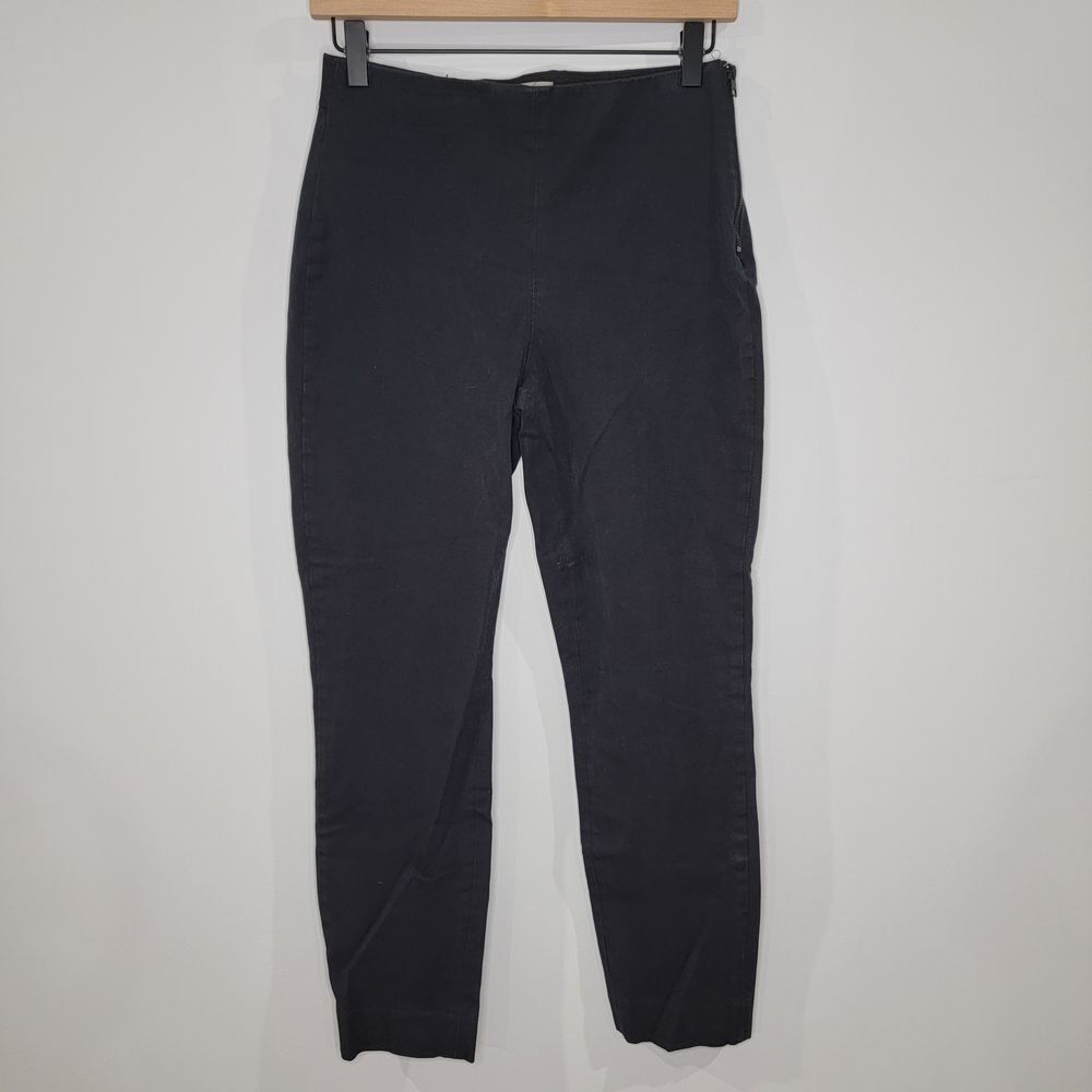 Everlane Women The Side Zip Work Pants Sz 4 Black Stretch Cotton